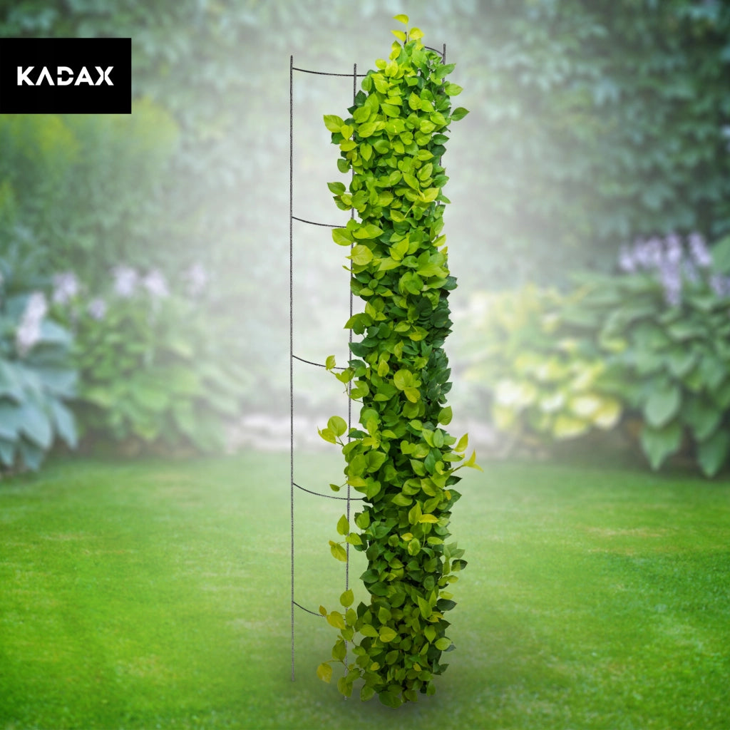 Pergola da giardino KADAX per fiori e rose, colonna di supporto in metallo lunga 120 cm