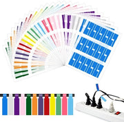 Etichette per cavi autoadesive 720 pezzi - etichette per cavi descrittabili - etichette per cavi - etichettatura cavi - 12 colori - carta sintetica - adesivi per cavi