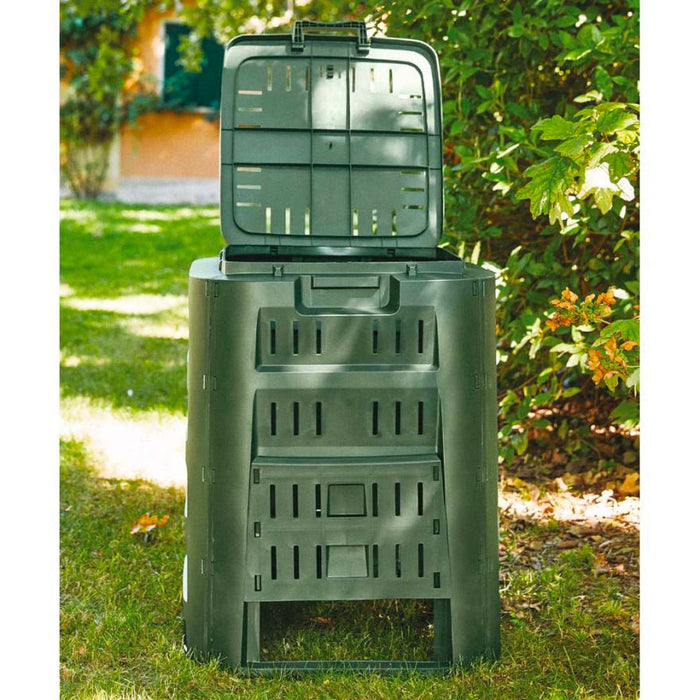 Compostiera da Giardino 220 Litri Nera