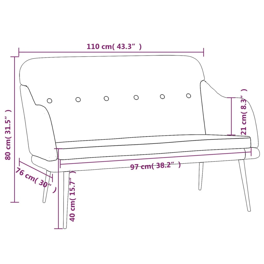 Panca 110 x 76 x 80 cm tessuto grigio scuro 02_0010504