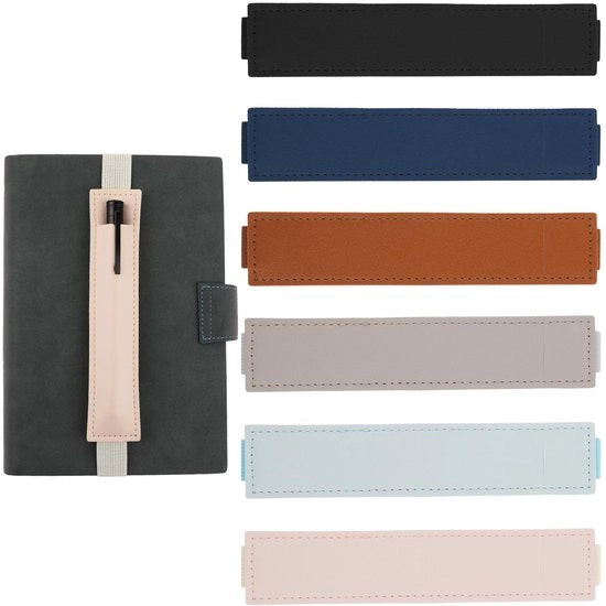 Pen holder per libro da 6 unità, pen holder in pelle elastica con cintura elastica, libro da disegno con cinturino per portare con te