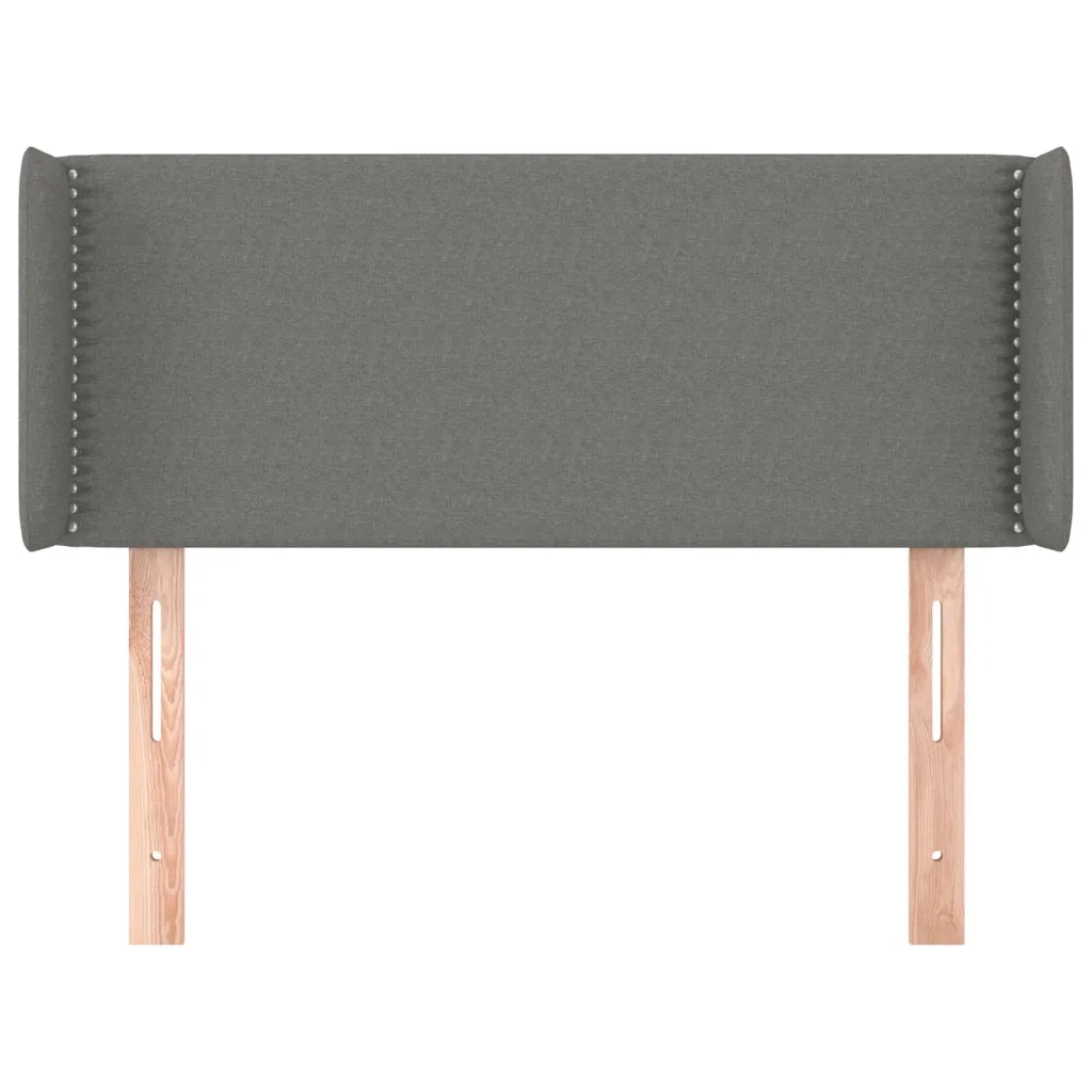Testiera ad Orecchio Grigio Scuro 93x16x78/88 cm in Tessuto 3118611