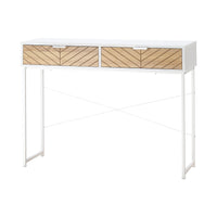 Consolle Moderna per Ingresso e Soggiorno 100x30x75 cm in Metallo Bianco