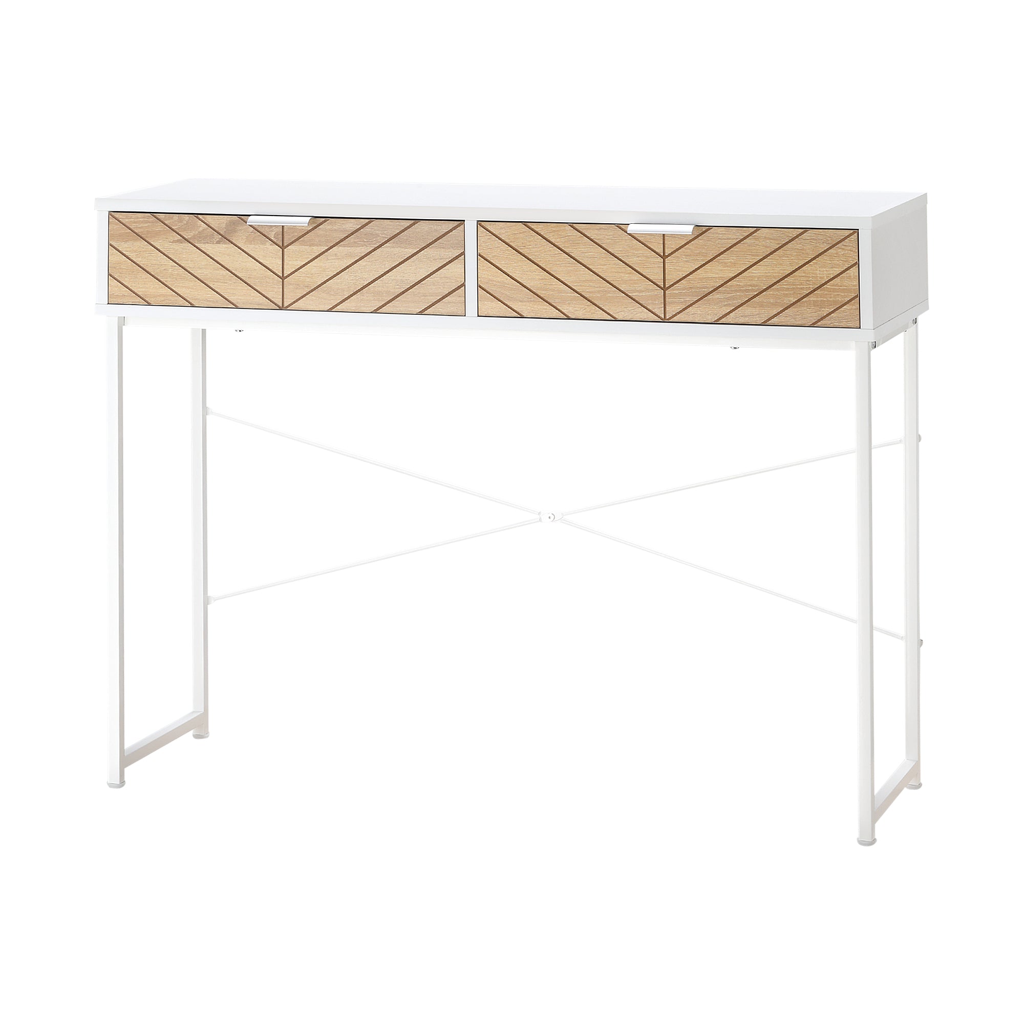 Consolle Moderna per Ingresso e Soggiorno 100x30x75 cm in Metallo Bianco