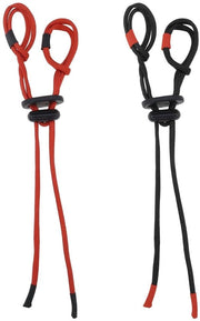 Accessorio per Arcieri - Slinga per Dita Regolabile - Migliorata Presa - Rosso e Nero - Accessorio per Bows Recurve - Per Arcieri - 2 Pezzi