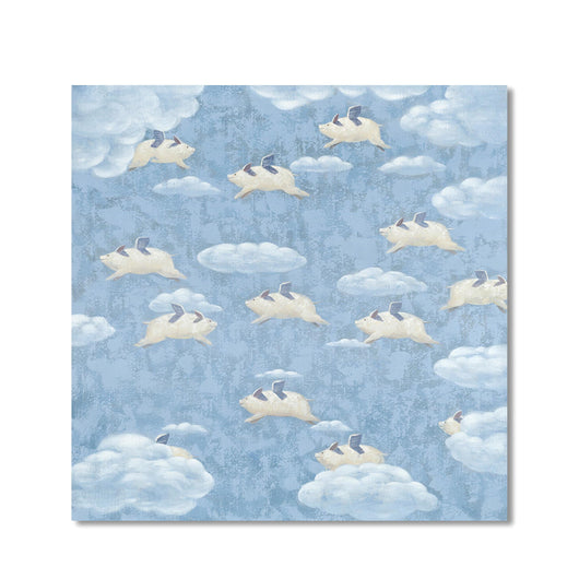 Quadro Animali Volanti Misure 80x80 cm