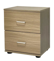 Comodino 2 Cassetti 40x30x45 Legno Marrone