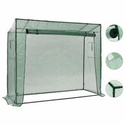 Serra passante con porta a cerniera e finestra ventilata 200 x 80 x 173 cm acciaio verde 02_0045931