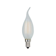 Alcapower Lampada LED Fiamma C37 Vetro Frost E14 4W 500lm 3000K Luce Calda 230V con Tecnologia a Basso Consumo Energetico ed Alta Durata