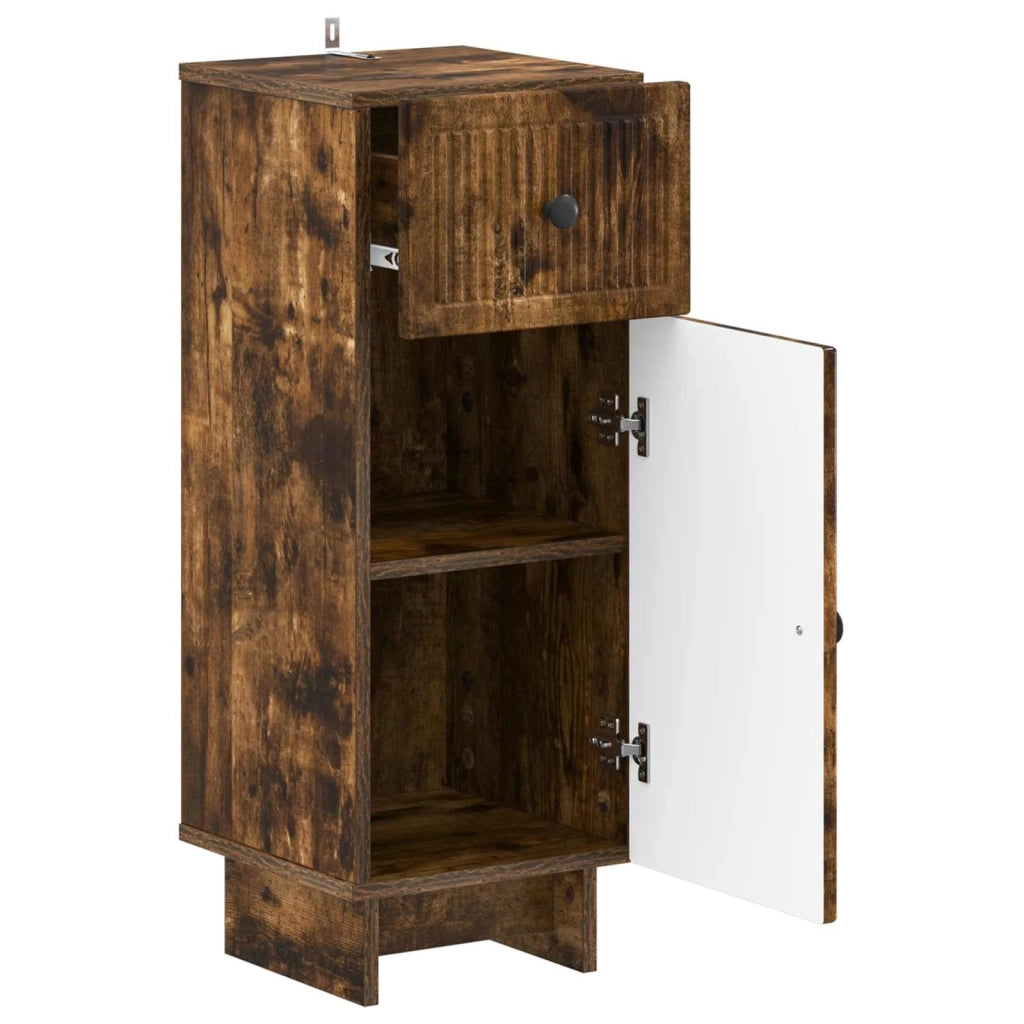 Mobiletto da Bagno EDE Rovere Fumo 30 x 31 x 80 cm 895950