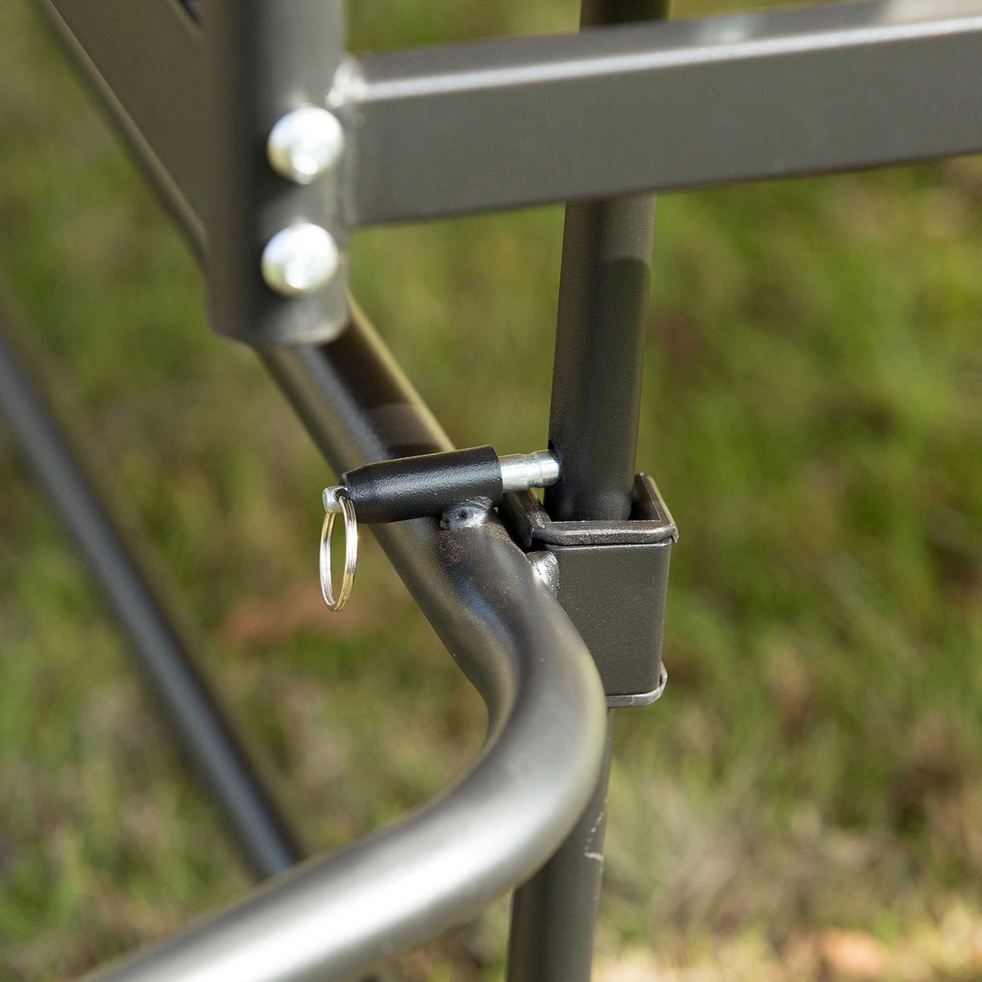 Dondolo da Giardino 3 Posti con Tettuccio Crema 200x125x170 cm