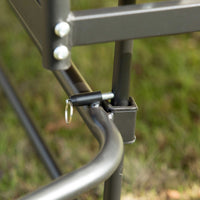 Dondolo da Giardino 3 Posti con Tettuccio Crema 200x125x170 cm