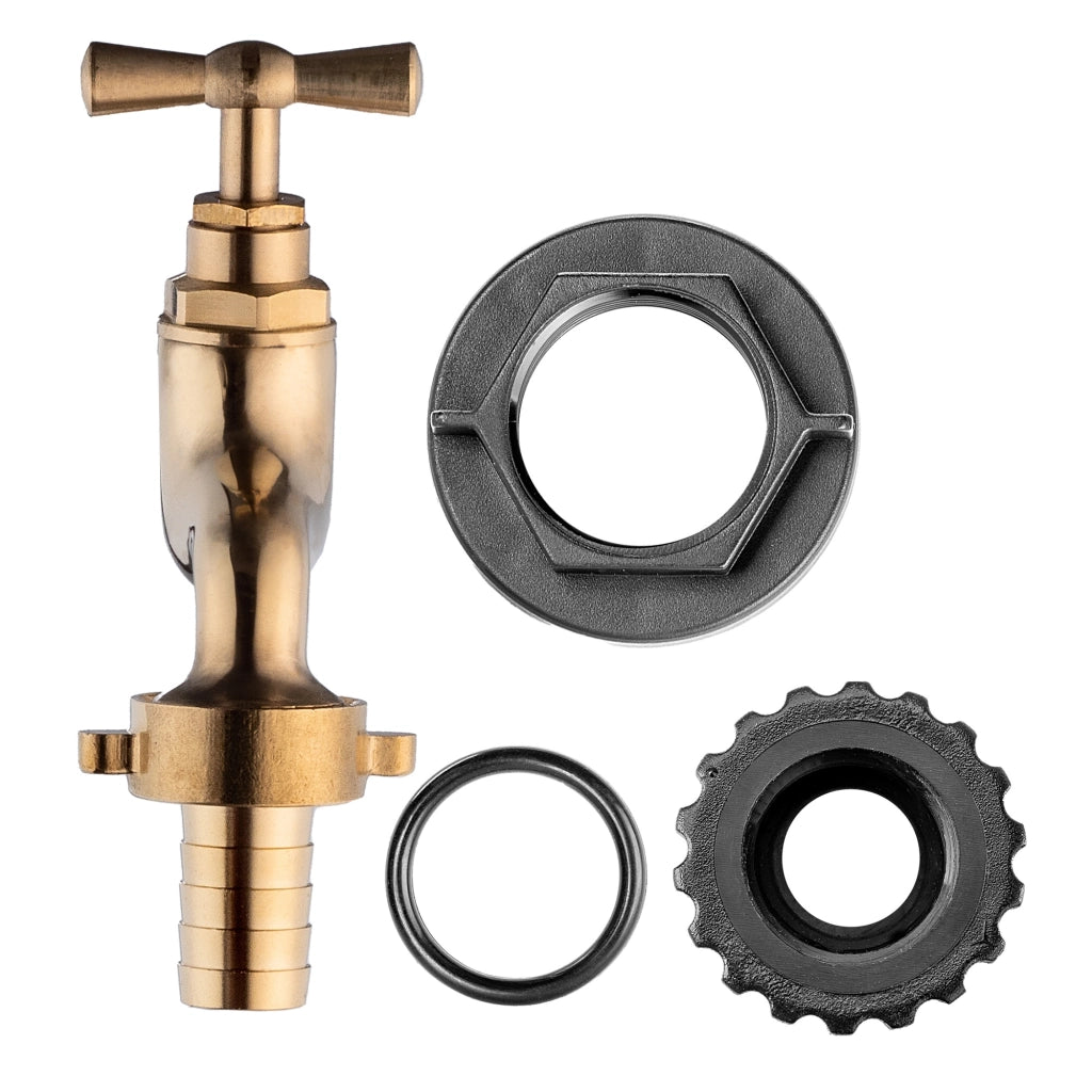 Rubinetto da giardino KADAX 3/4 per serbatoio di acqua piovana con valvola a barilotto.