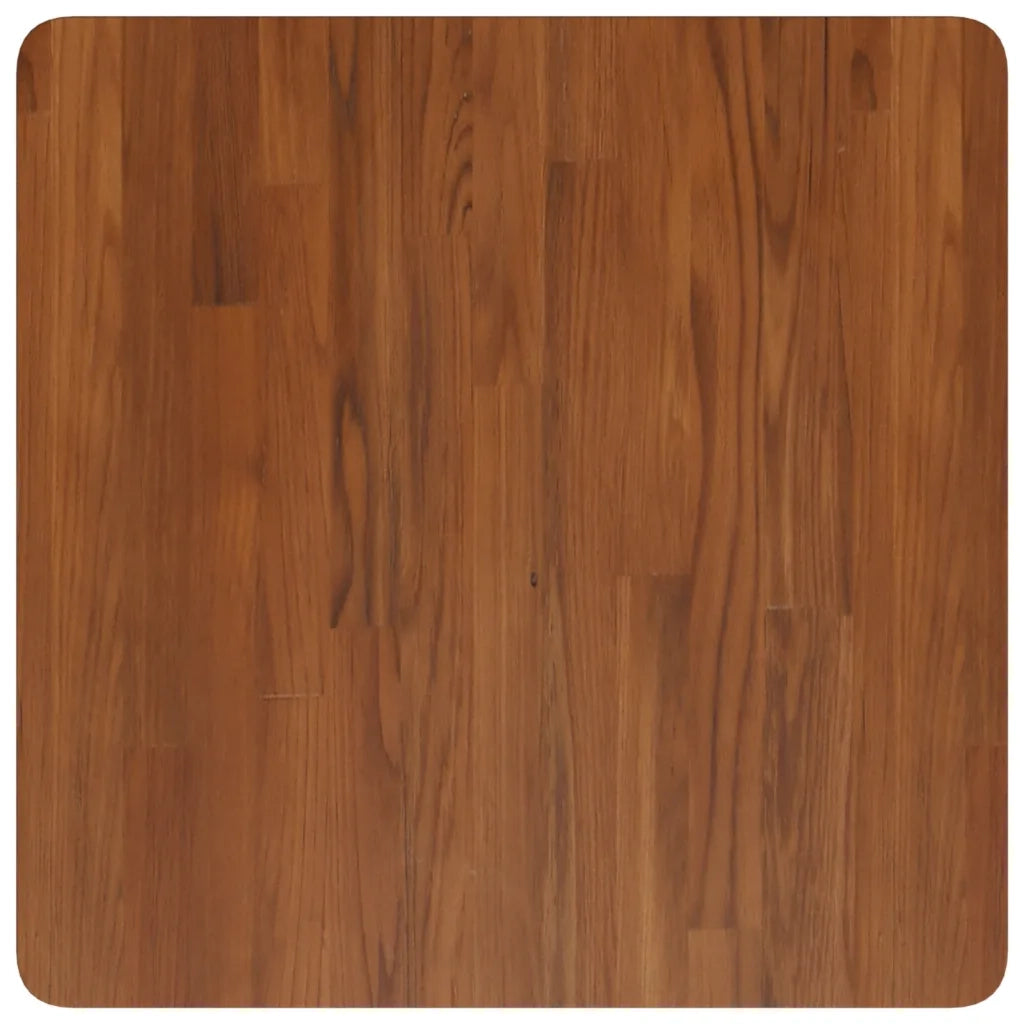 Piano Tavolo | Superficie Tavolo | Piano Scrivania Quadrato Marrone Scuro 60x60x2,5cm Rovere Trattato