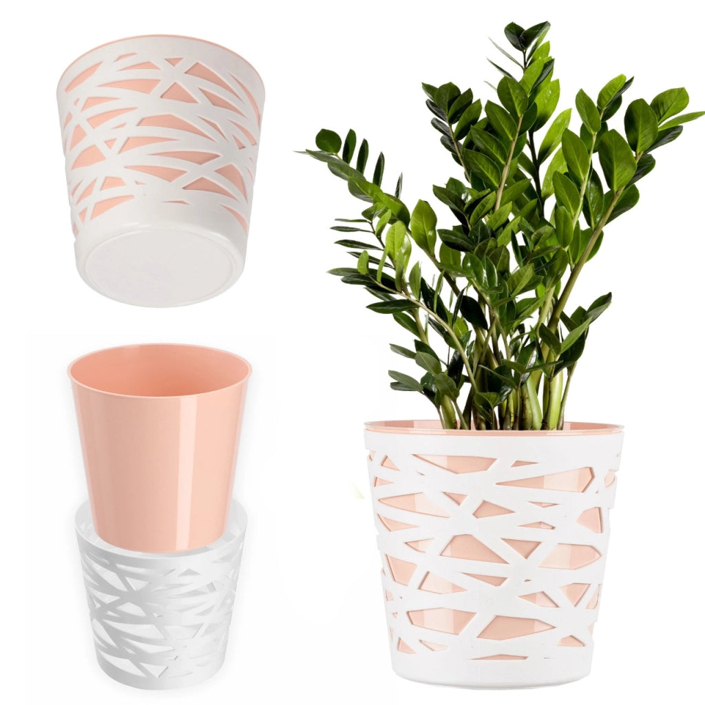 KADAX - Inserto in plastica per vaso di fiori e piante, 19 cm, beige