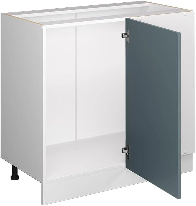 Mobile ad angolo cucina R-Line, Grigio-blu, 86 cm senza piano di lavoro, per la libera combinazione all'interno di sistemi cucina modulari