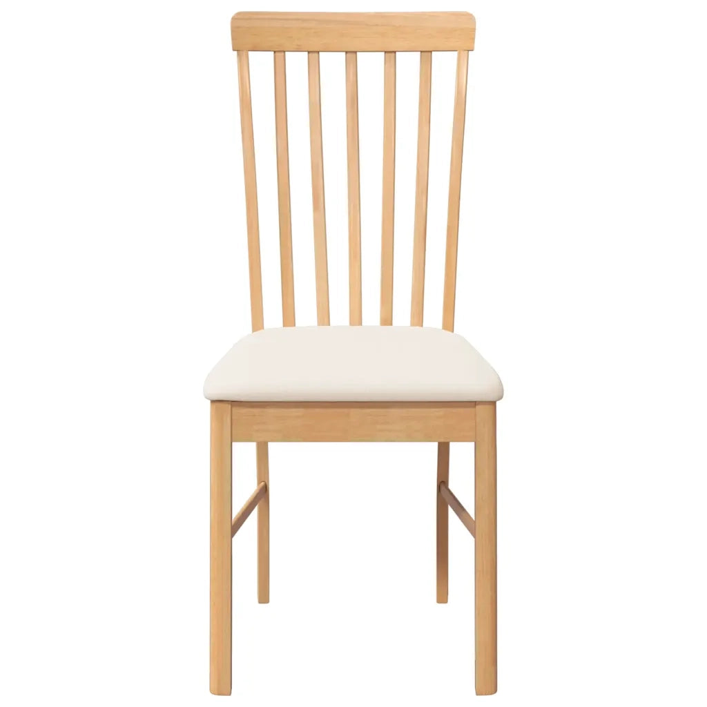 Sedie da Pranzo con Cuscini 2 pz in Legno Massello di Hevea 4102501
