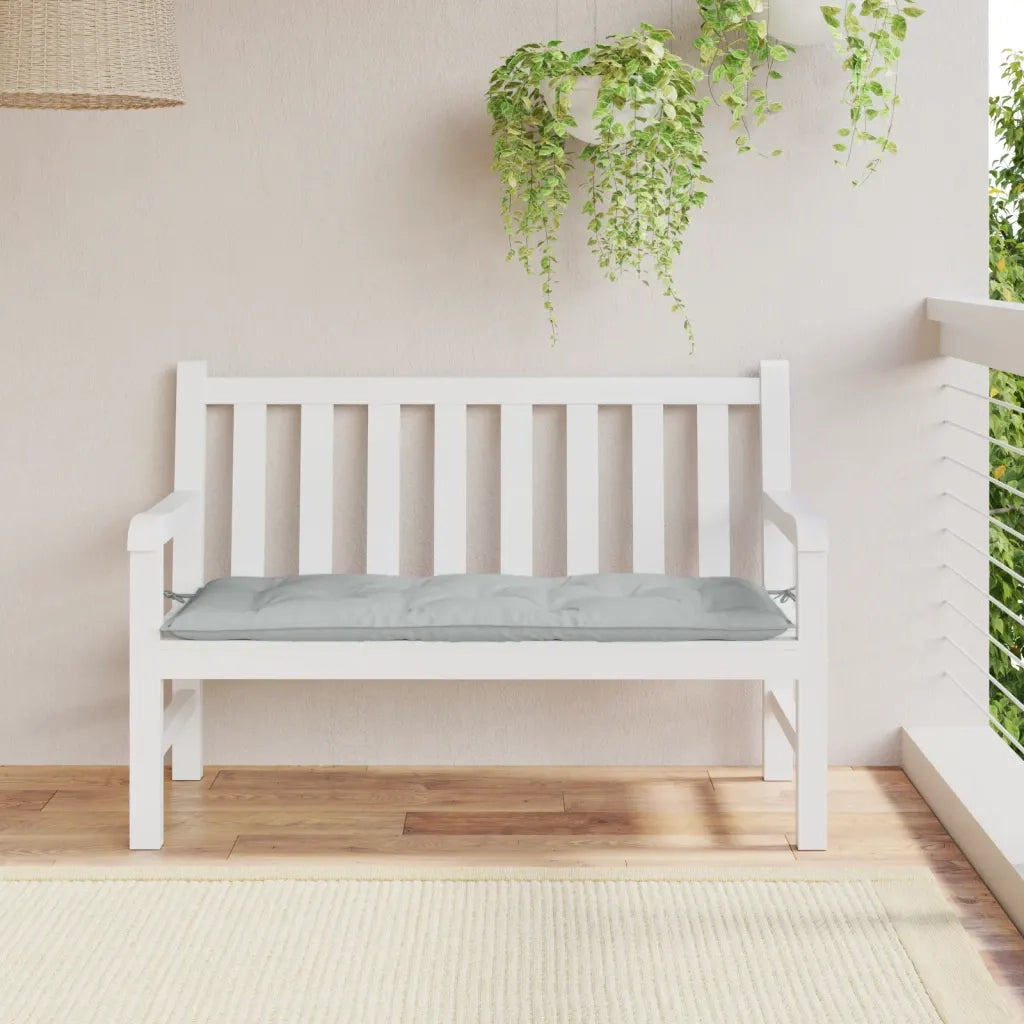 Cuscino Panca Giardino Grigio Chiaro MÃ©lange 120x50x7cm Tessuto