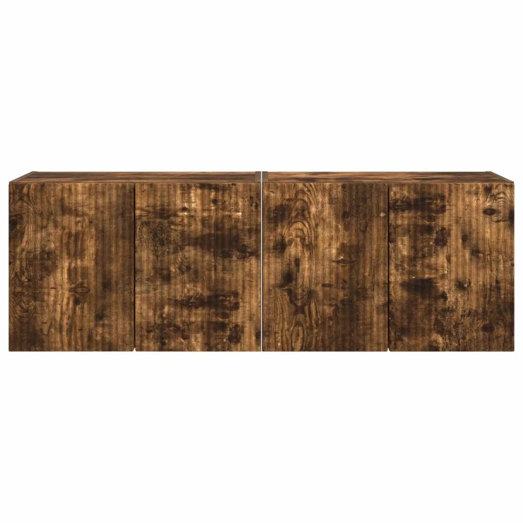 Mobile TV da parete 2 pcs Rovere fumé 59,5 x 31 x 40 cm 892340