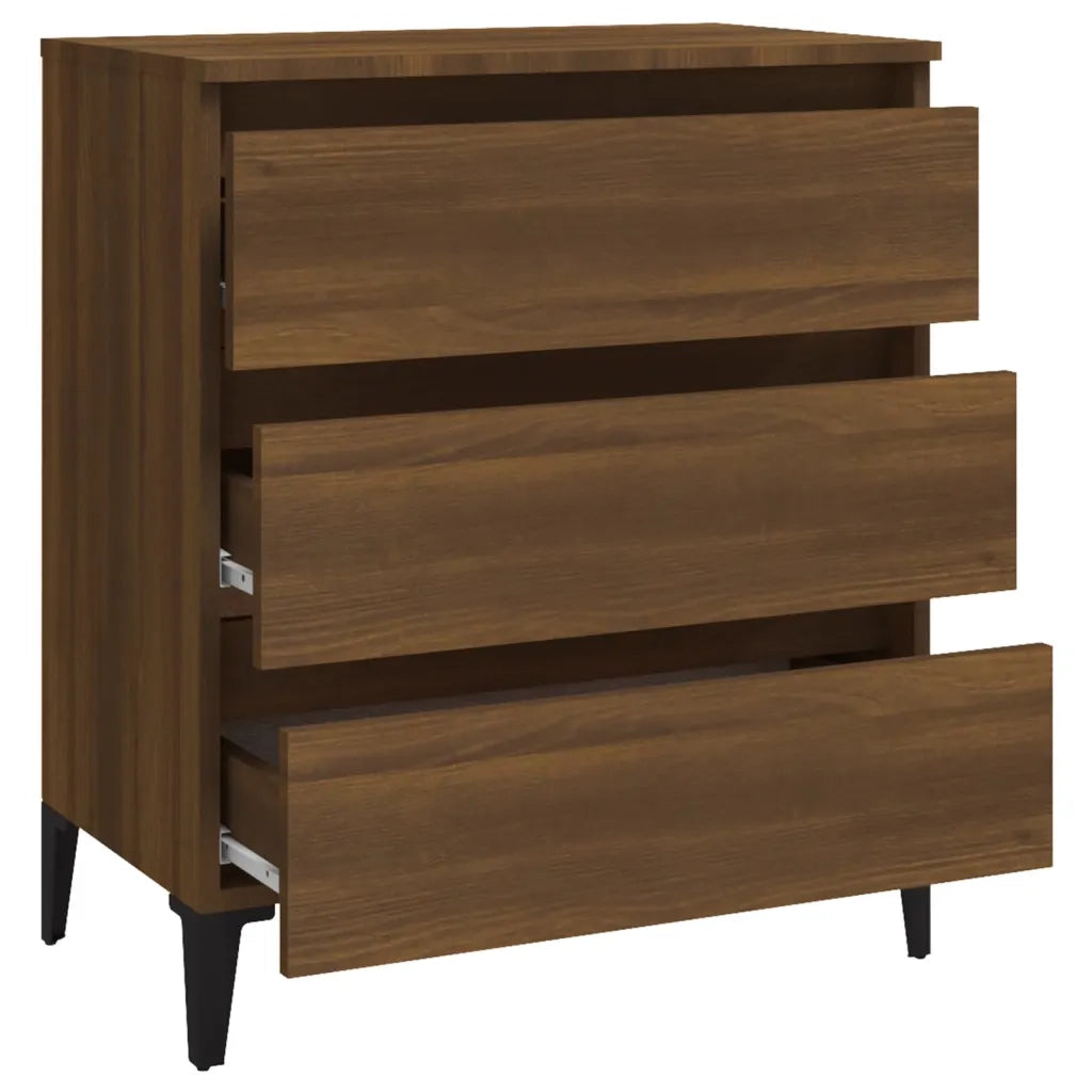 Credenza Rovere Marrone 60x35x69 cm in Legno Multistrato 815809
