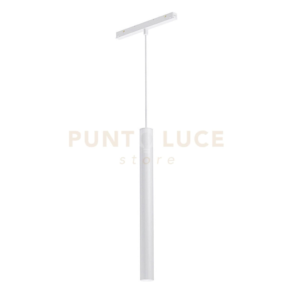 GFA1361- MODULO LED A SOSPENSIONE PER BINARIO DOPPIA ACCENSIONE AD INCASTRO MAGNETICO PER BINARIO 48V 3000K 725LM 10W H.40CM BIANCO