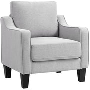 Poltrona da Salotto 77x77x86 cm a Molle Insacchettate in Tessuto Grigio