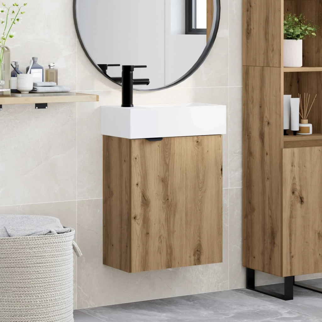 Mobile bagno con rubinetto Rovere Artigianale 889432