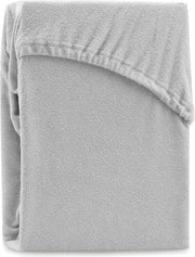 Hoeslaken 200x200-200x220 cm, tessuto in cotone, grigio
