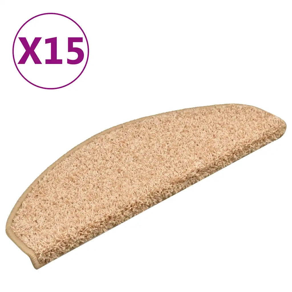 Tappetini per scale 15 pz | Gradini per Scale 65x21x4 cm Oro Semicircolari Grandi