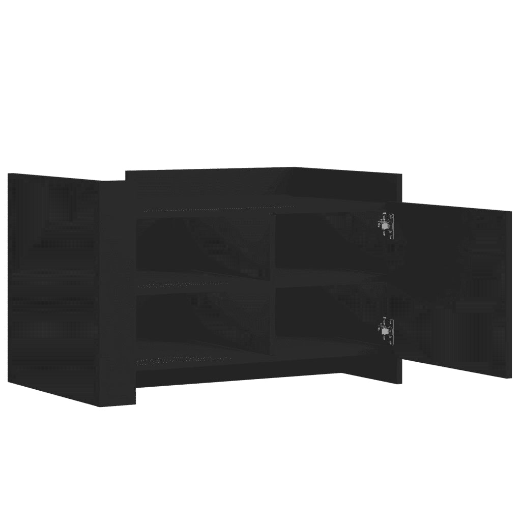 vidaXL Tavolino da Salotto Nero 80x50x50 cm in Legno Multistrato