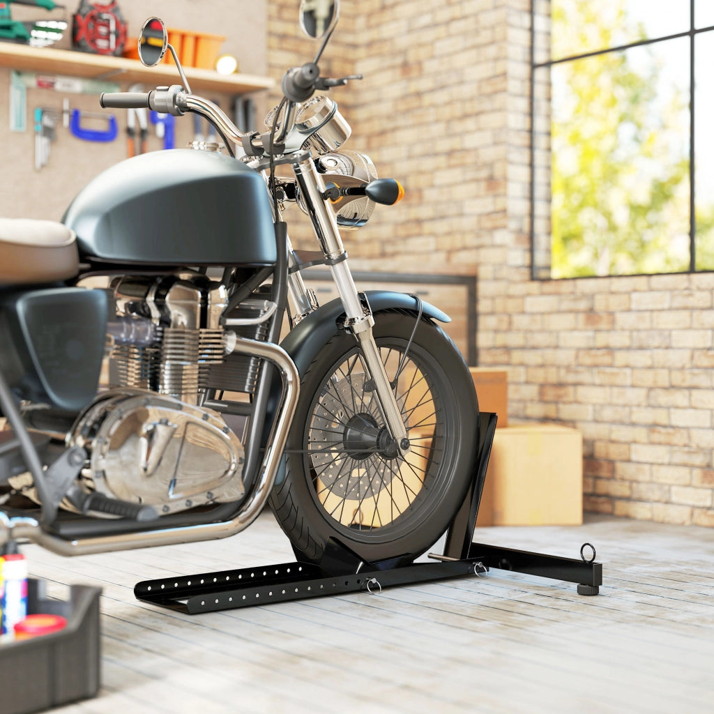 Blocco ruota moto regolabile 14 livelli per pneumatici ?34-84 cm ¨C zephmum ¨C nero
