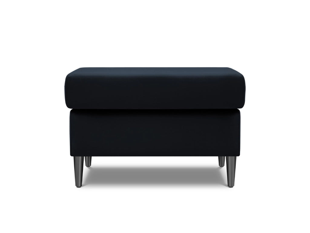 Cosmopolitan Design - Pouf "Kyoto" in velluto blu scuro 