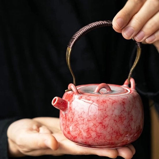 Teiera a Mano con Manico per Tè, Capacità Singola Piccola, 210ML, Teiera del Tè, Teiera Elegante, Teiera Sostenibile