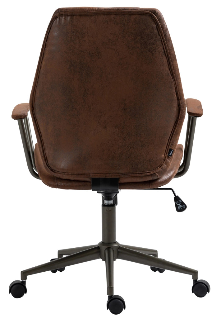 Sedia da ufficio Nampa Industrial Loft Stile antico cognac