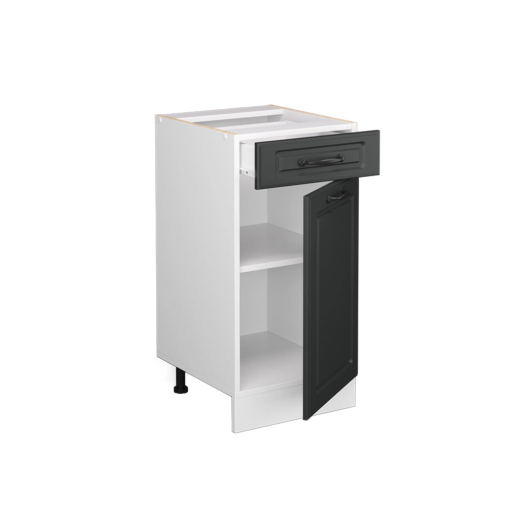 Vicco Mobiletto base per cucina Antracite casa di campagna 40 cm , PL Rovere