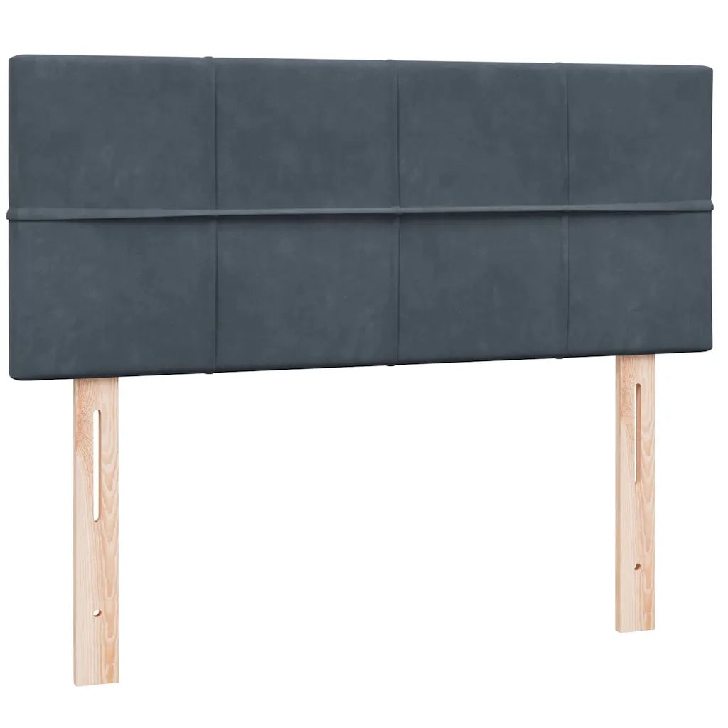 Letto a Molle con Materasso e LED Grigio Scuro 120x220 cm Velluto 3316924