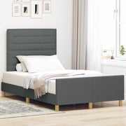 Struttura Letto in Tessuto Grigio Scuro 120x190 cm
