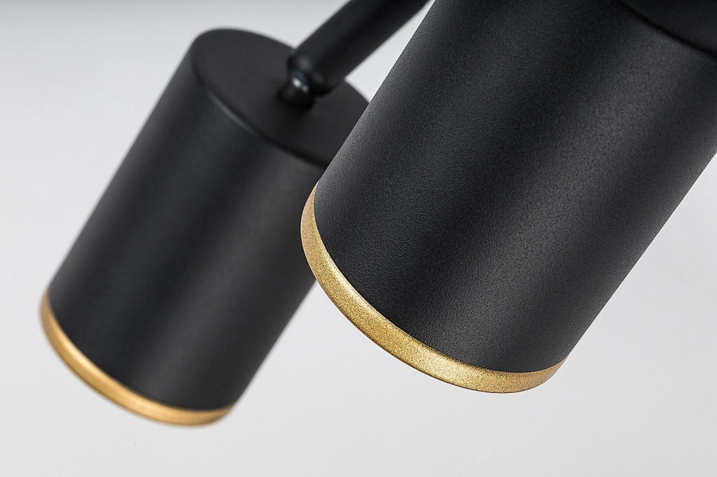 Plafoniera Nolie 2 faretti nero oro GU10 Rabalux