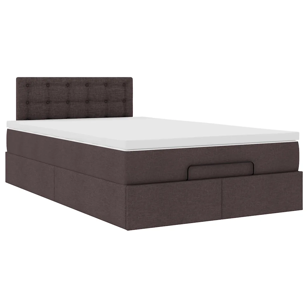 vidaXL Struttura Letto Pouf con Materasso 80x200 cm in Tessuto
