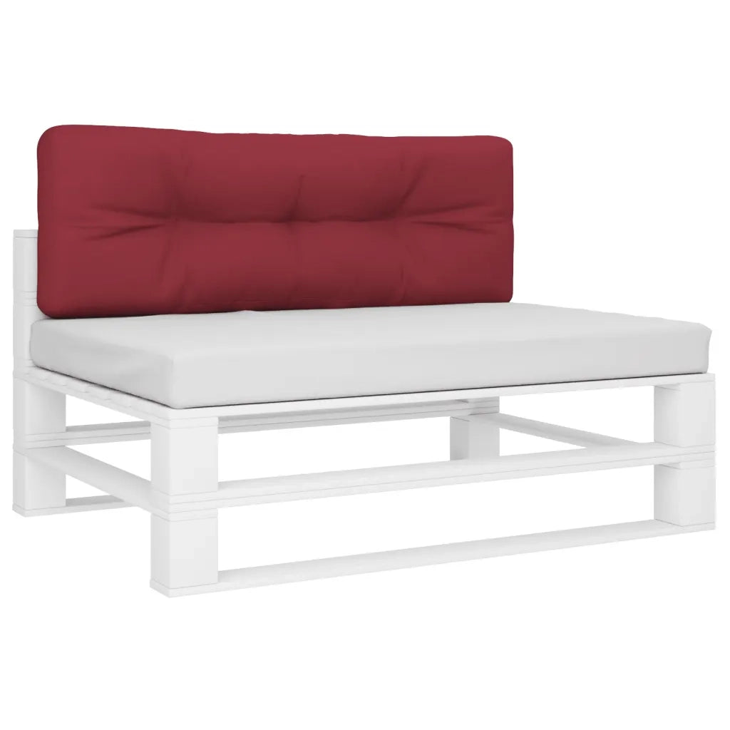 vidaXL Cuscino per Pallet Rosso Vino 120x40x12 cm in Tessuto