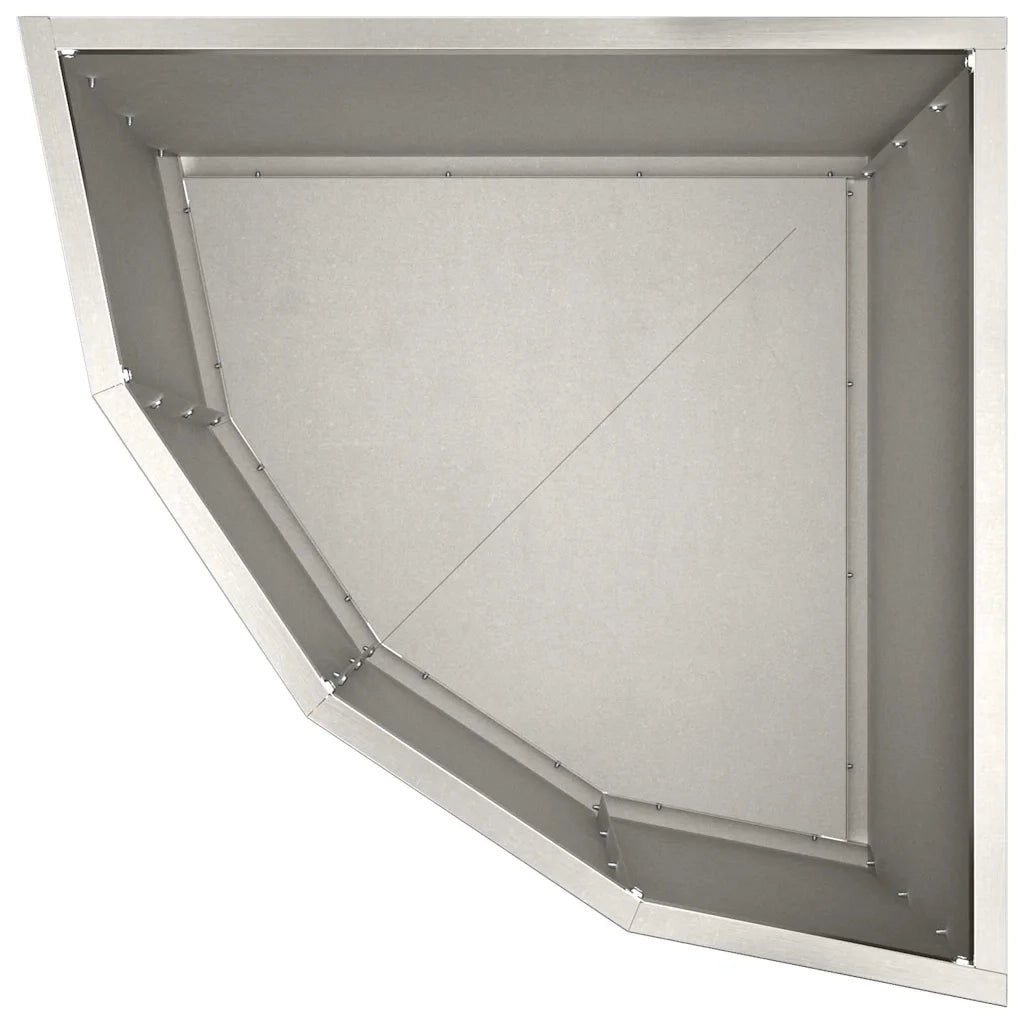 Vaso d'angolo Argento 45 x 45 x 35 cm Acciaio inossidabile 883651