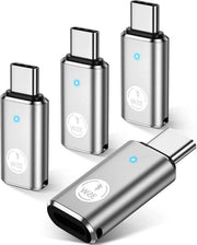Adattatore USB C Femmina per iPhone 15/15 Pro/15 Pro Max/15 Plus - 35W PD Caricabatteria - Argento - Ricarica e Trasferimento Dati