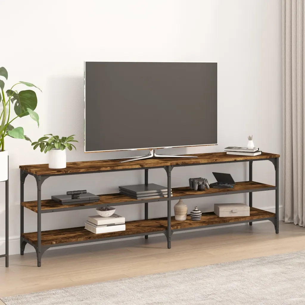 Mobile TV | Armadietto TV | Mobile Porta TV Rovere Fumo 160x30x50 cm in Legno Multistrato