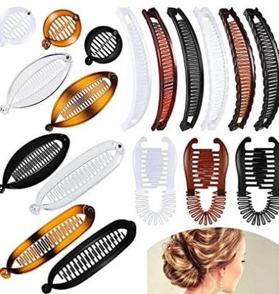 Set di Clip per Capelli a Design Retro - Antiscivolo - Adatto per Capelli Fini o Spessi - 1 Set in Plastica - Clip per Capelli