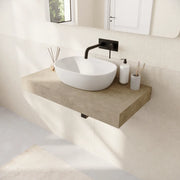Mensola da bagno in hpl 100cm effetto cemento | Baikal