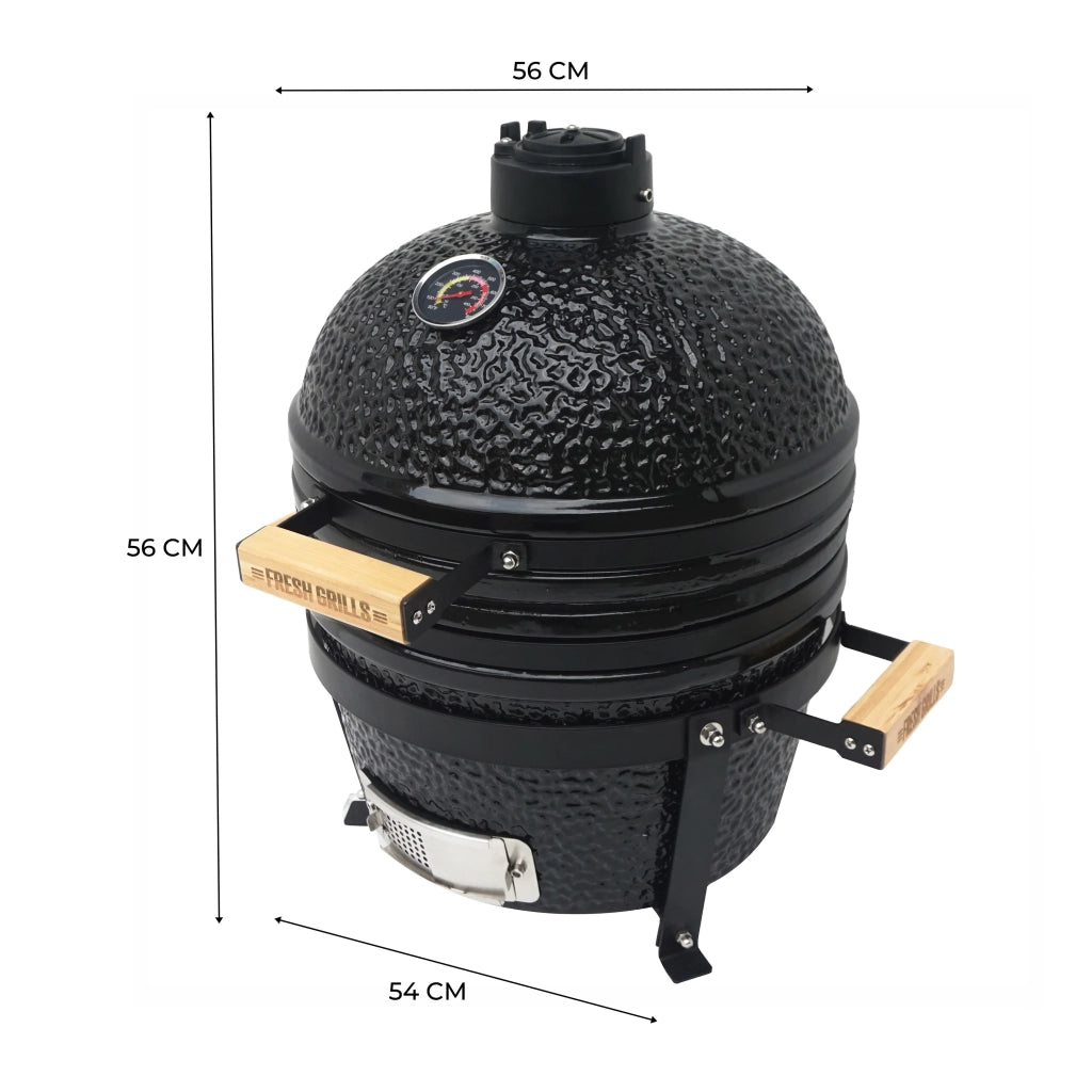 Kamado Grill 40,6 cm (16") BBQ Ceramico a Carbone Smoker con Supporto