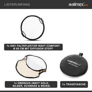 5in1 riflettore pieghevole comfort ondulato Ø80cm