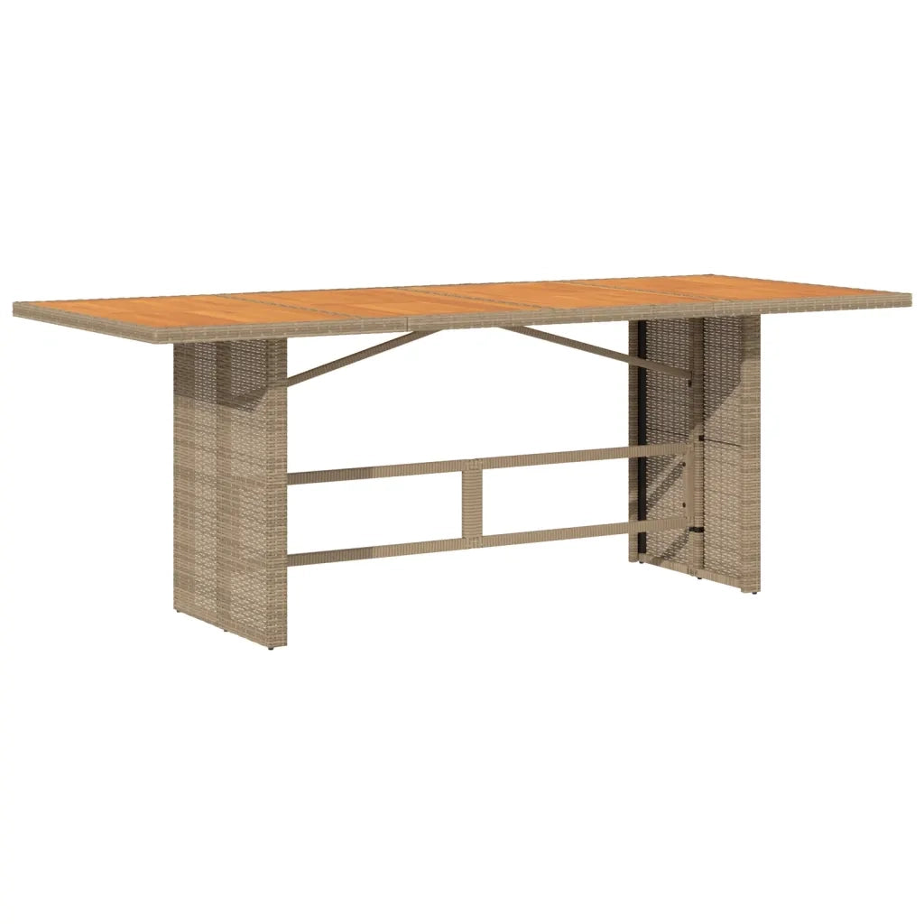 Set da Pranzo da Giardino 9 pz con Cuscini Beige in Polyrattan 3262790