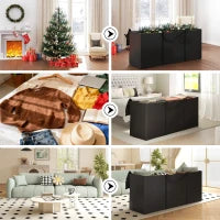 Borsa Portaoggetti da 720L con 2 Cerniere e Maniglie, in Tessuto Oxford 600D, 175x55x75 cm, Nero