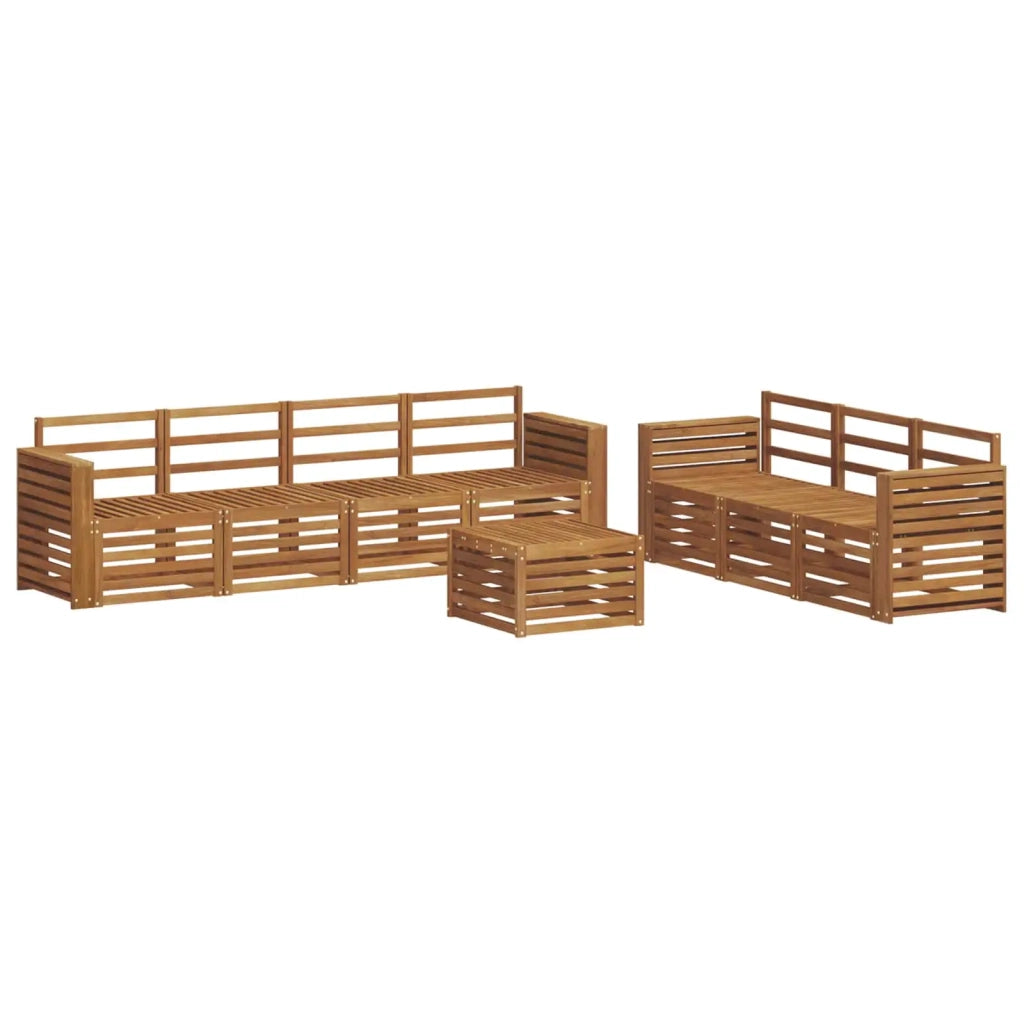 Set divani 8 pcs Naturale Legno di Acacia Massello 3374494